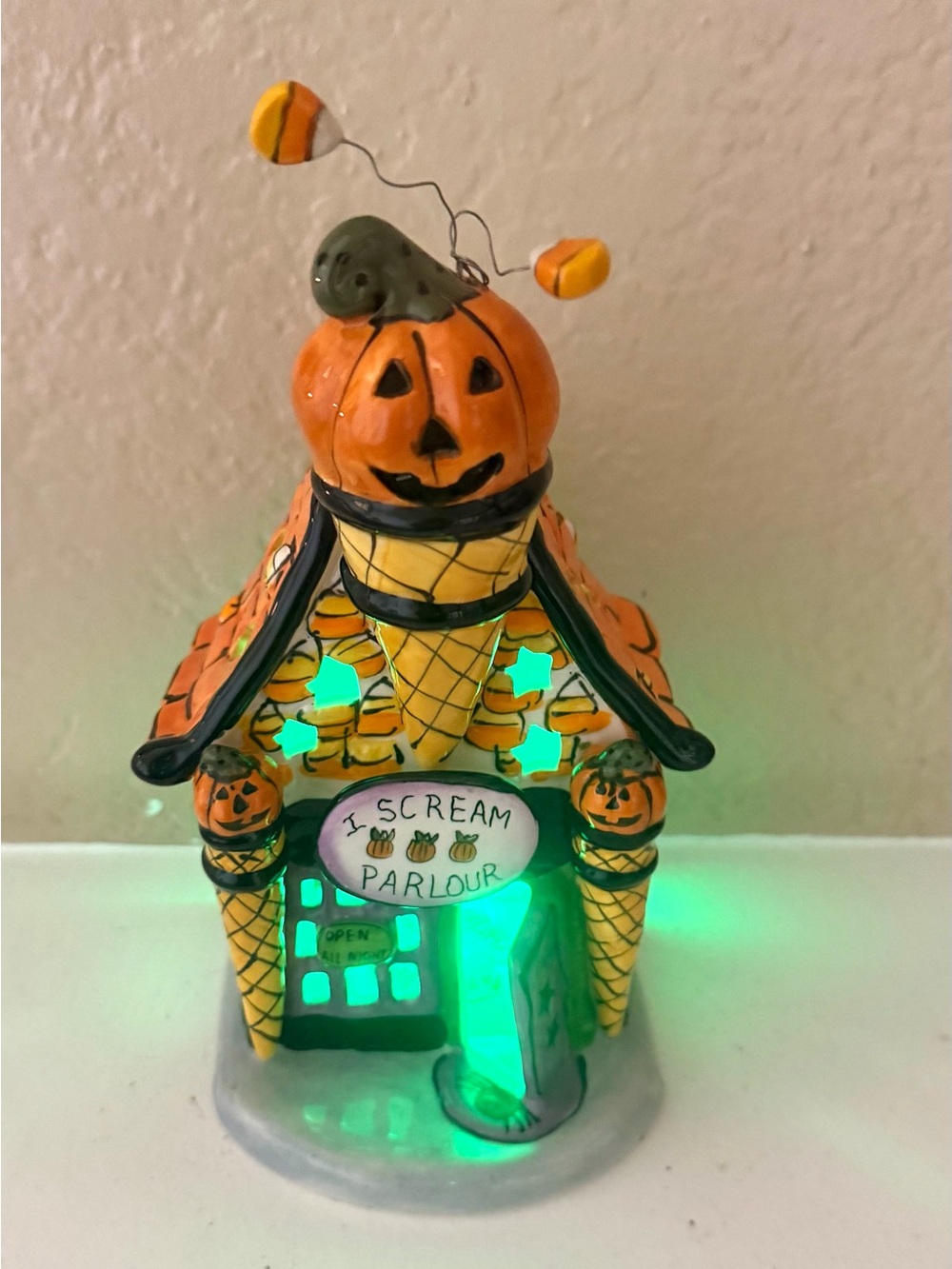 Blue Sky Heather Goldminc ClayWorks "I Scream Parlour" Halloween TeaLight NEW